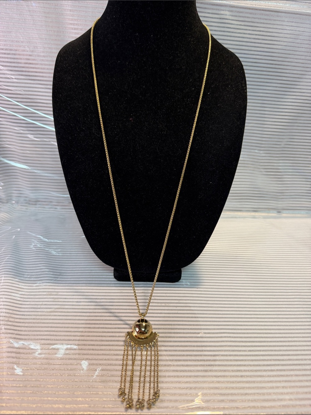 Ann Taylor Gold Long Tassel Pendant Necklace - Women's Jewelry